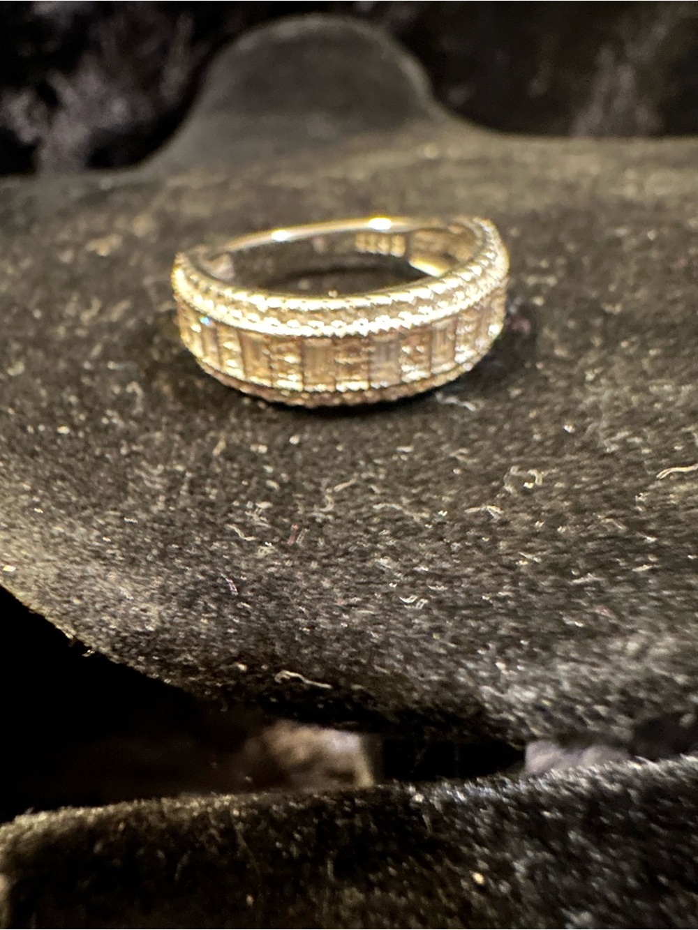 23) Baguette Cubic Zirconia Sterling Silver Ring - Picture 4 of 8